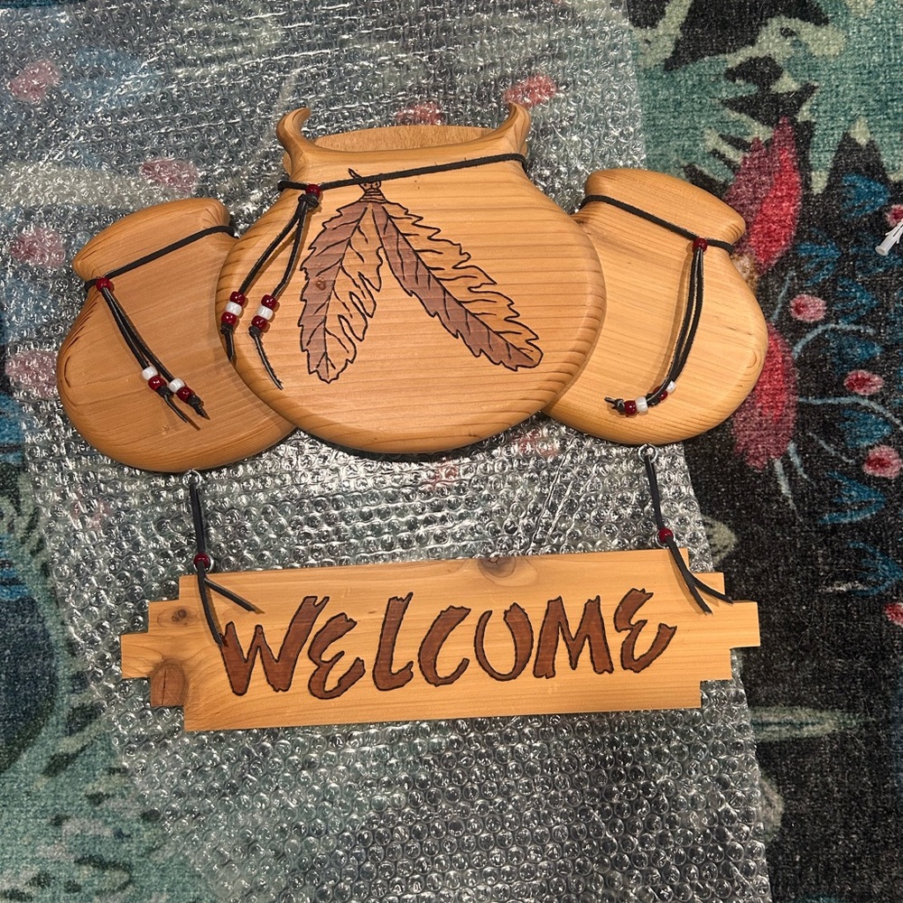 Southwest Wooden Welcome Wall Hanging Sign